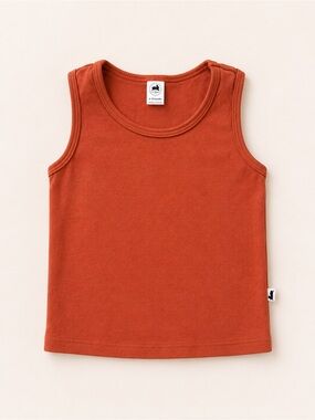 Little & Lively Baby Rust Color Bamboo Tank Top / Small Shop / Summer / Orange